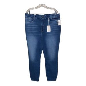 Good American Good Legs Crop Skinny High Rise Women 22/27 Denim Jean